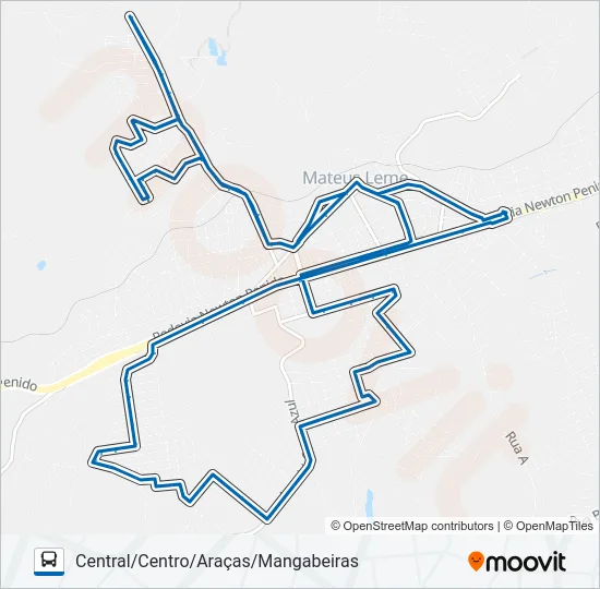 2000/2100 Bus Line Map