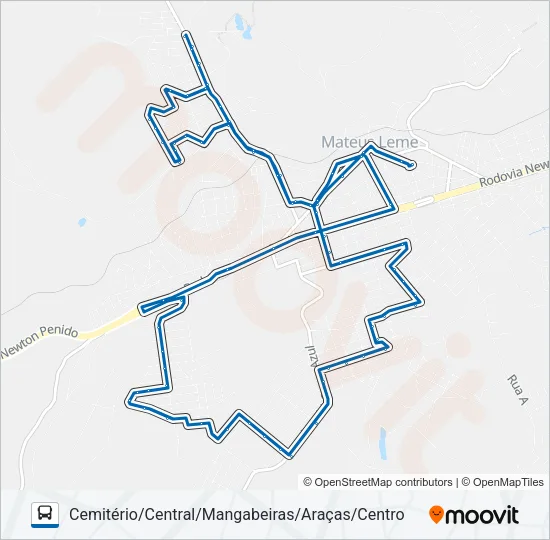2000/2100 Bus Line Map