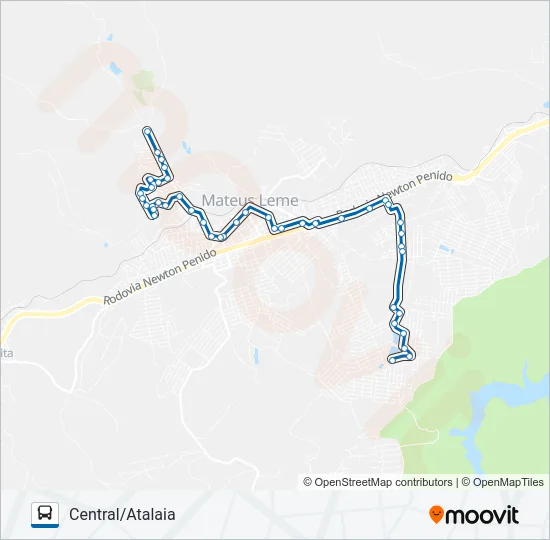 2000/2100 Bus Line Map