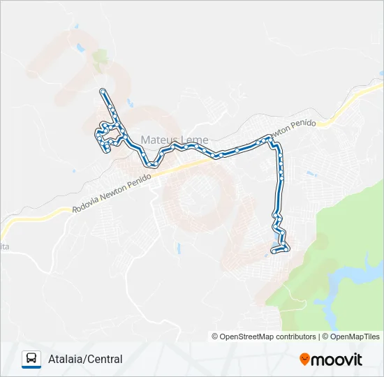 2000/2100 Bus Line Map