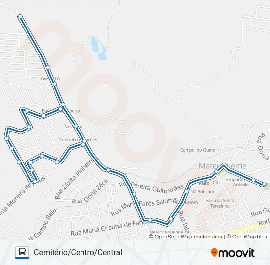 2000/2100 Bus Line Map