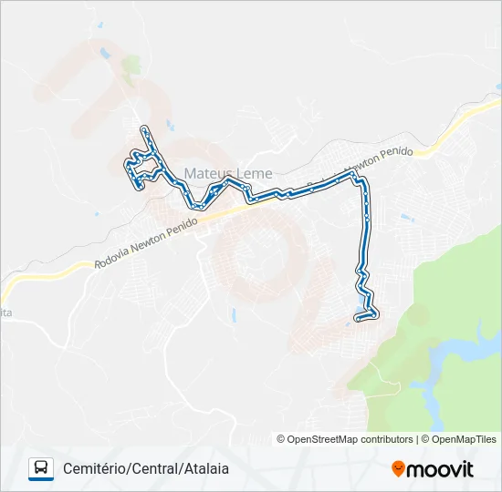 2000/2100 Bus Line Map