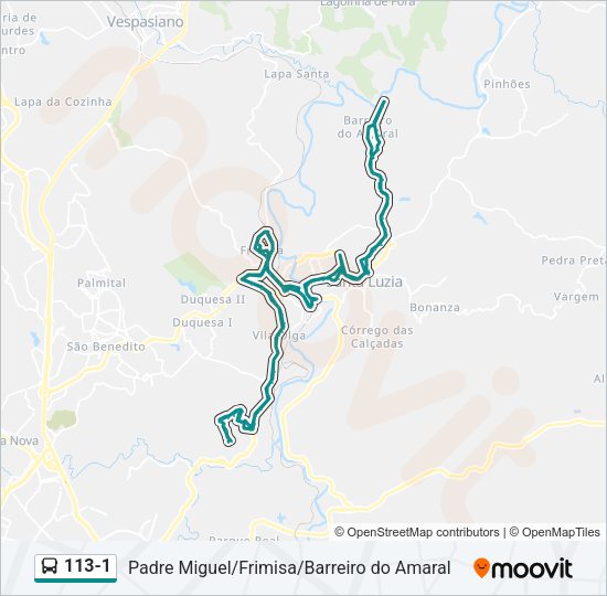 113-1 Bus Line Map