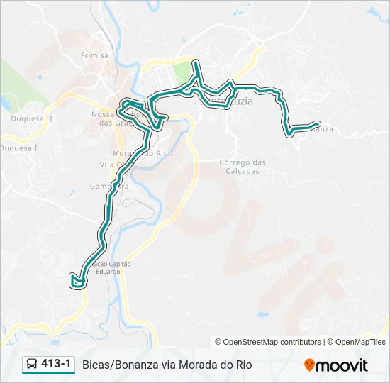 413-1 Bus Line Map