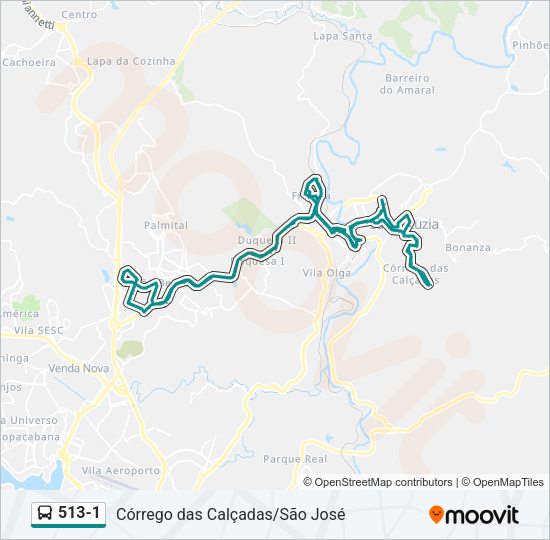 513-1 Bus Line Map