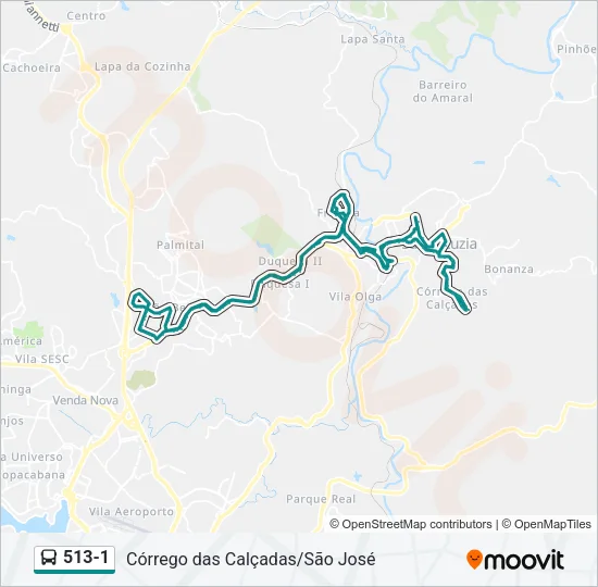 513-1 Bus Line Map