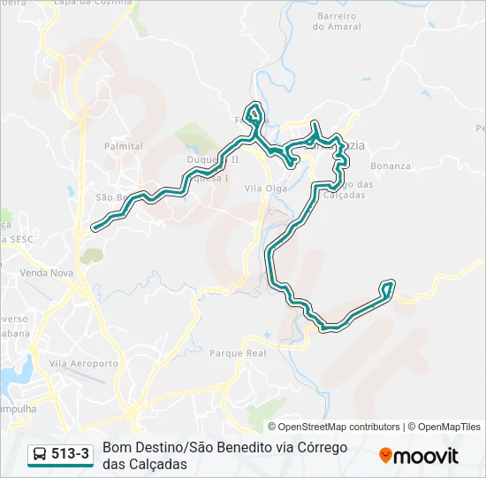 513-3 Bus Line Map
