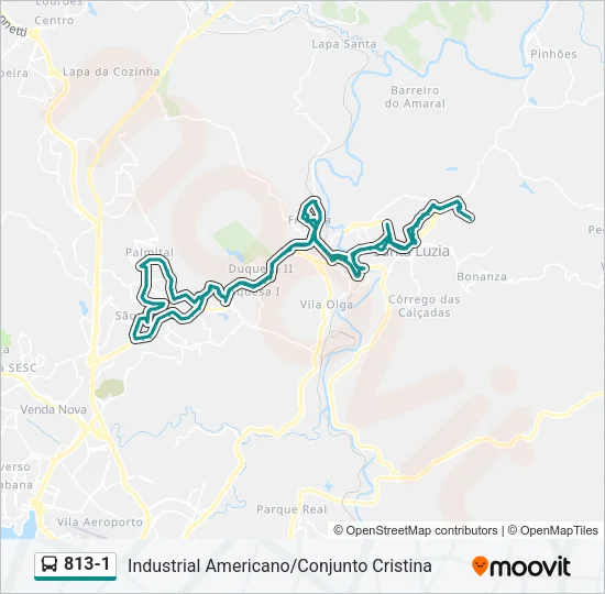813-1 Bus Line Map