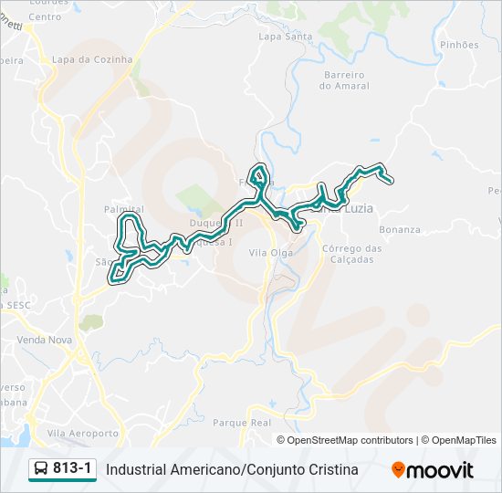 813-1 Bus Line Map