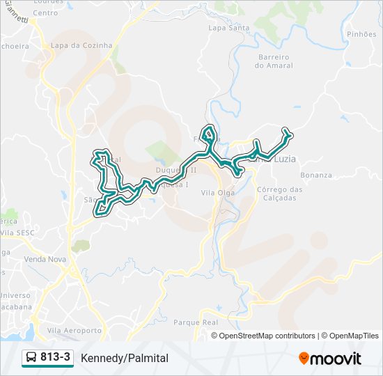 813-3 Bus Line Map
