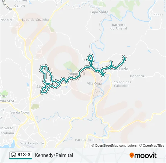 813-3 Bus Line Map