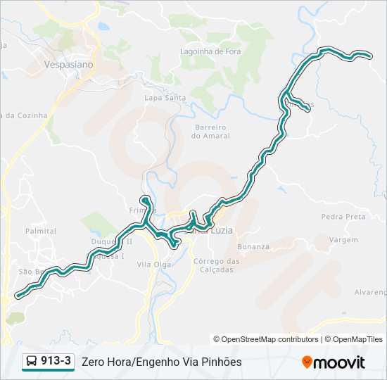 913-3 Bus Line Map