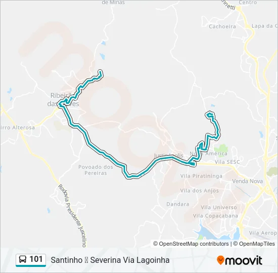 101 Bus Line Map