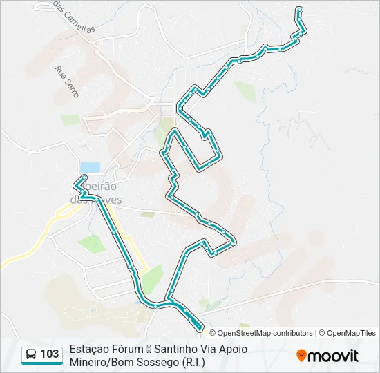 103 Bus Line Map