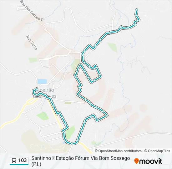 103 Bus Line Map