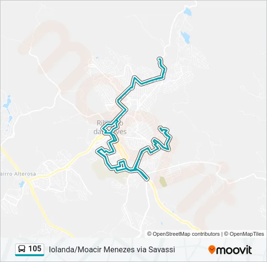 105 Bus Line Map