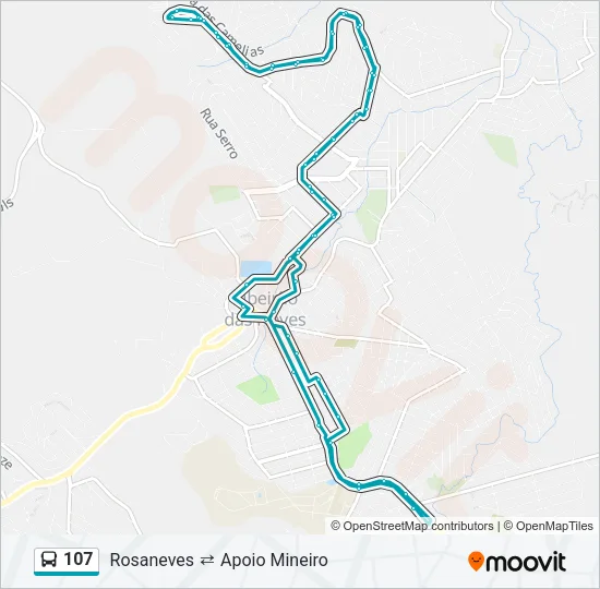 107 Bus Line Map