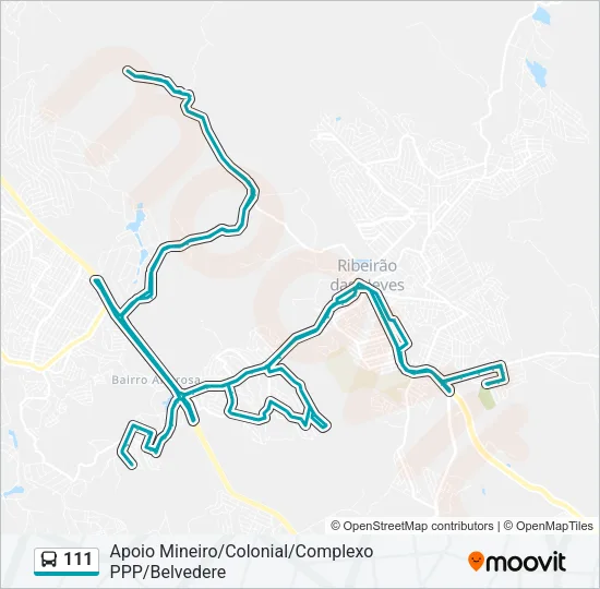 111 Bus Line Map