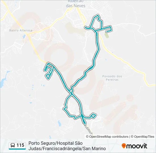115 Bus Line Map