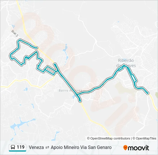 119 Bus Line Map