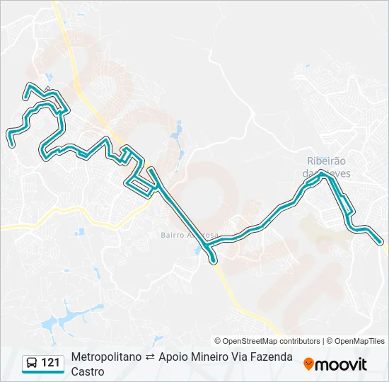 121 Bus Line Map
