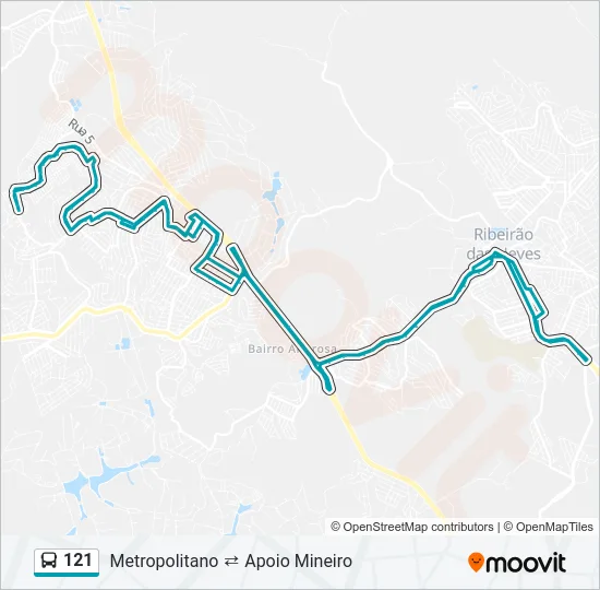121 Bus Line Map