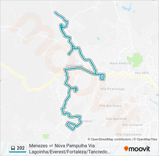 202 Bus Line Map