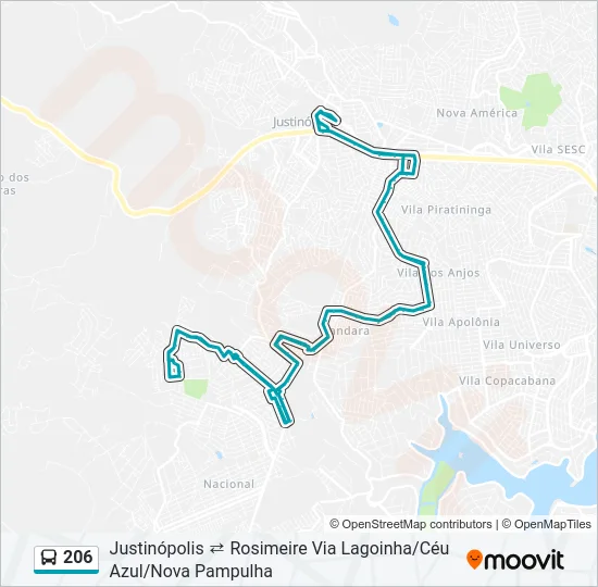 206 Bus Line Map