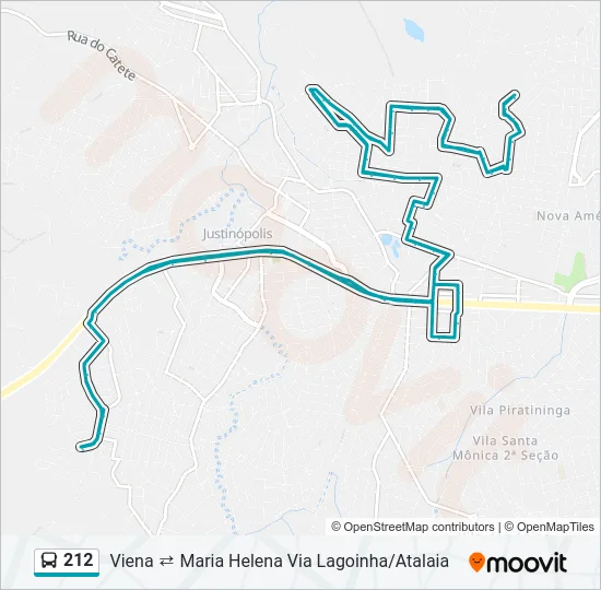212 Bus Line Map
