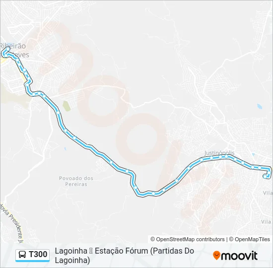 T300 Bus Line Map