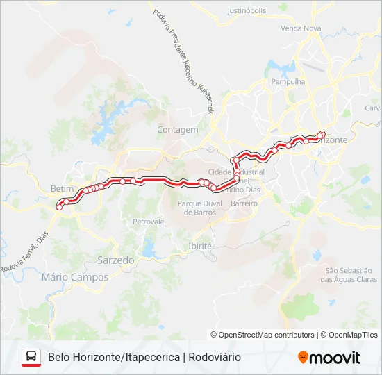 ITAPECERICA (TRANSMOREIRA) Bus Line Map