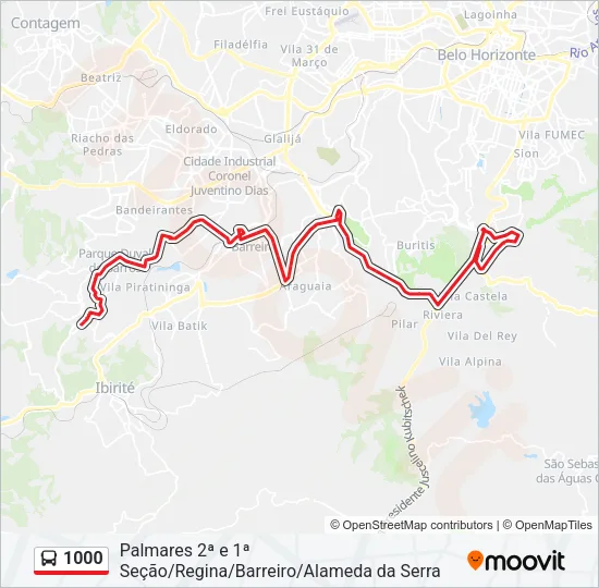 1000 Bus Line Map