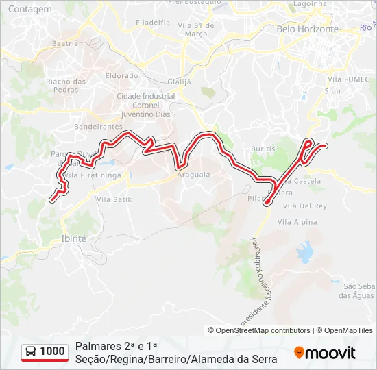 1000 Bus Line Map