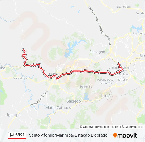6991 Bus Line Map