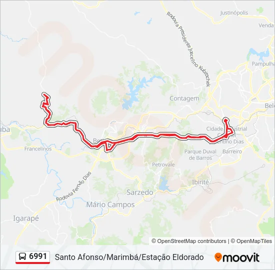6991 Bus Line Map