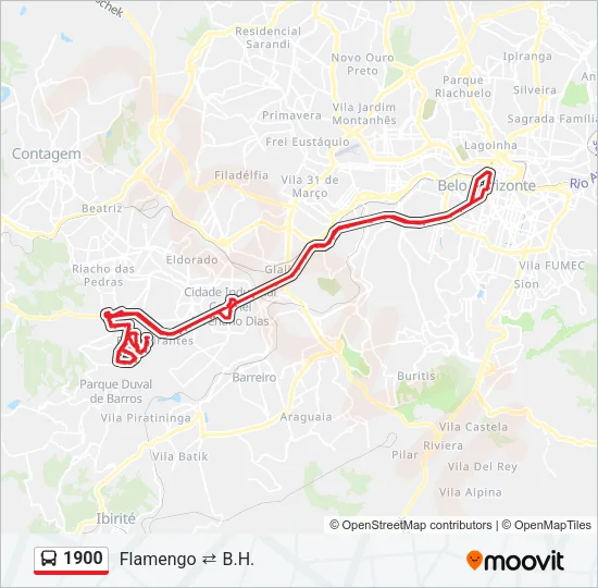 1900 Bus Line Map