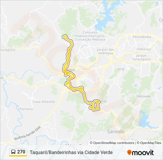 270 Bus Line Map