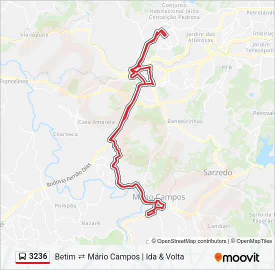 3236 Bus Line Map