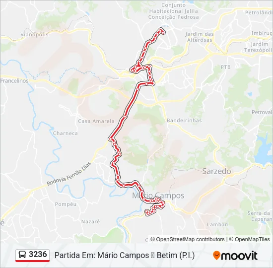 3236 Bus Line Map