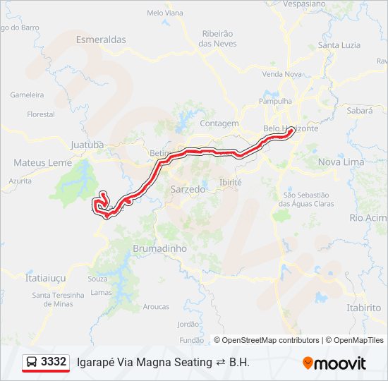 3332 bus Line Map