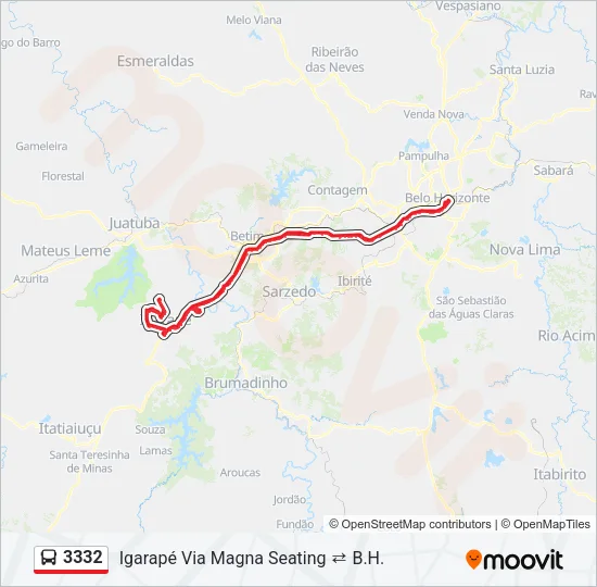 3332 Bus Line Map