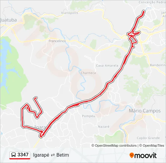 3347 Bus Line Map