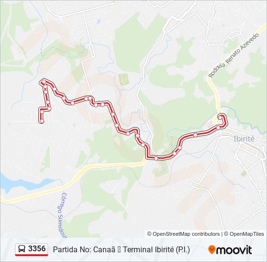 Mapa de 3356 de autobús