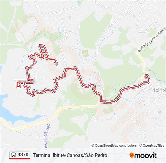 Mapa de 3370 de autobús