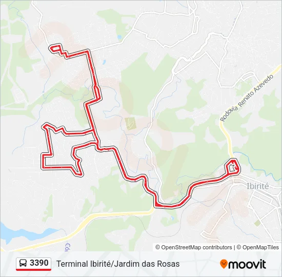 3390 Bus Line Map