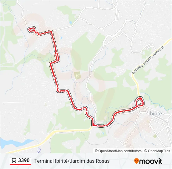 3390 Bus Line Map