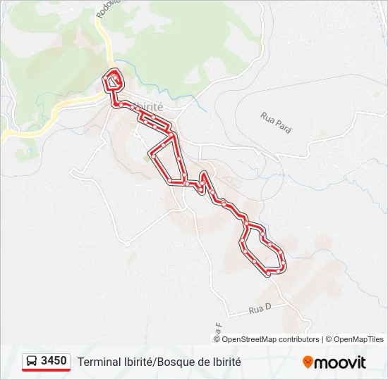 3450 Bus Line Map