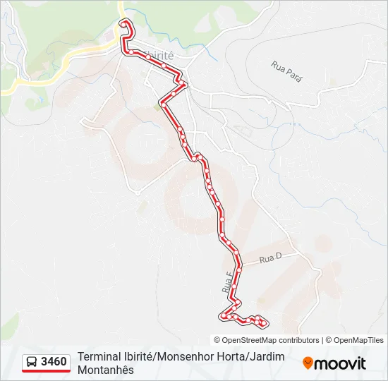 3460 Bus Line Map