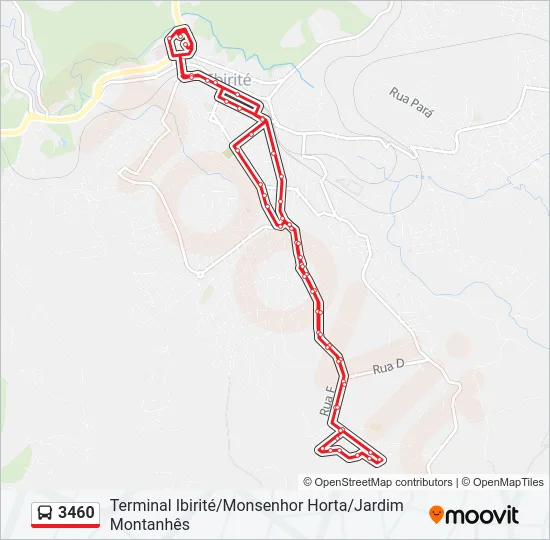 3460 Bus Line Map