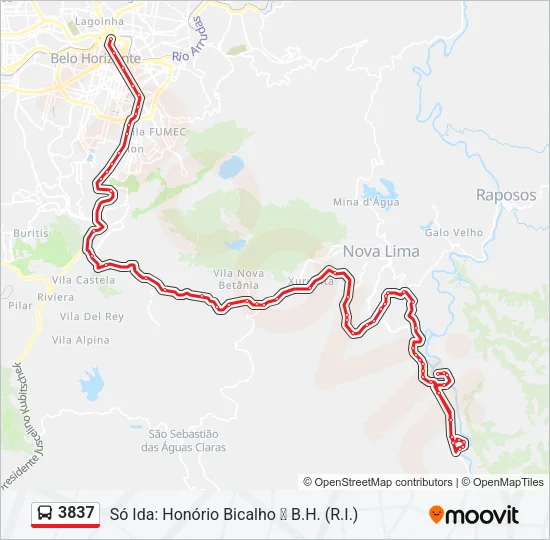 3837 Bus Line Map